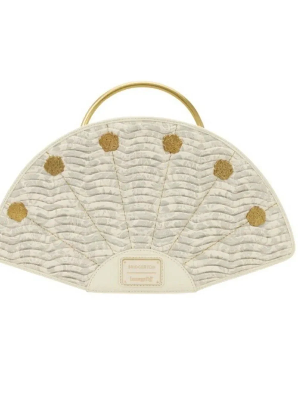 Loungefly Netflix Bridgerton Figural Fan Handbag Bee Gold Victorian Regal NWT